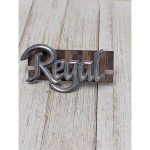 Vtg 1978-1983 Buick Regal Car Nameplate Emblem Badge With Backing Plate